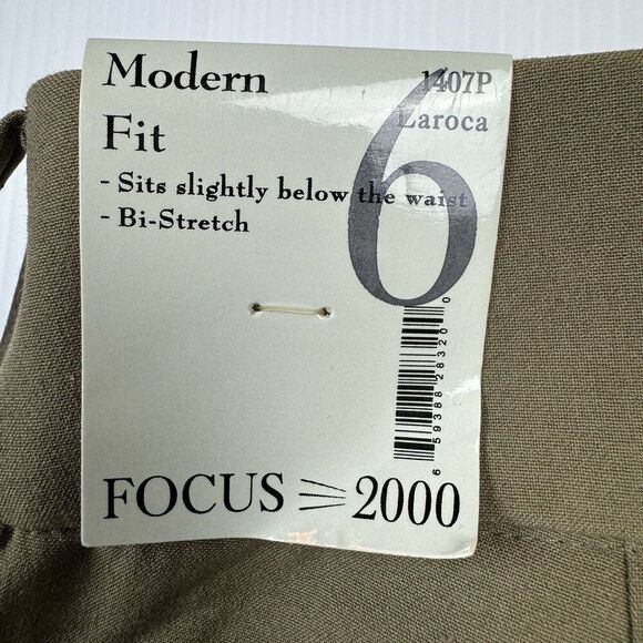 Focus 2000 Dress Pants Size 6 Flat Front Stretch Slacks - Picture 2 of 10